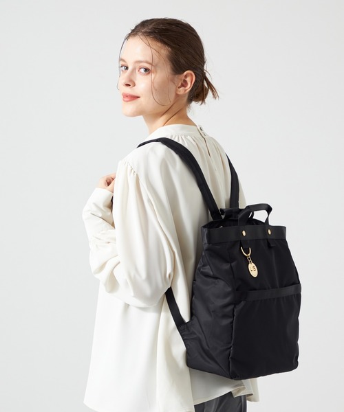 LA BAGAGERIE デイバック リュック チャーム付き ナイロン