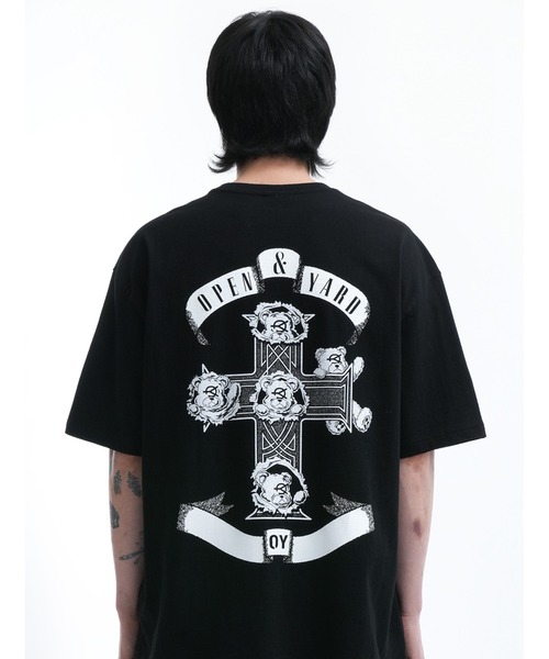 ★OY★BACK CROSS ODOLLY T-BLACK★正規品/韓国直送料込/人気 OY tシャツ 「OY/オーワイ」 BACK CROSS ODOLLY T/バッククロス