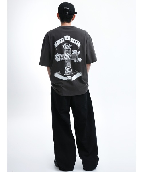 ★OY★BACK CROSS ODOLLY T-BLACK★正規品/韓国直送料込/人気 OY tシャツ 「OY/オーワイ」 BACK CROSS ODOLLY T/バッククロス