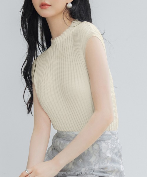 SAISON DE PAPILLON ニット セーター プチハイネックフレンチ