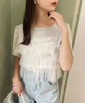 tシャツ Tシャツ 前後2wayチュールビスチ...の詳細画像3