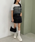 tシャツ Tシャツ 前後2wayチュールビスチ...の詳細画像5