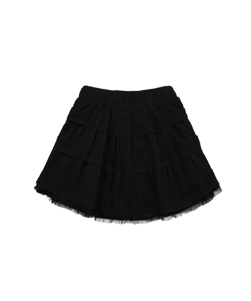 スカート 「HOOK」for girls チュールフリル鳥籠ミニスカート