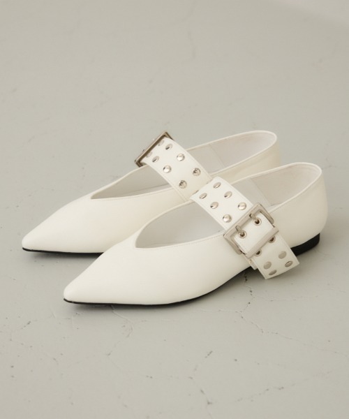 crie conforto パンプス スタッズバレエシューズ : ZOZOTOWN Yahoo!店