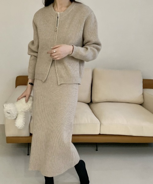 ABITOKYO（アビトーキョー） セットアップ ジップアップニット