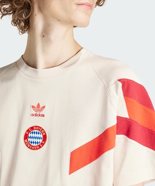 【adidas】FCバイエルン BSTN コラボ コットン半袖Tシャツ/white FCバイエルン アニバーサリー 半袖Tシャツ オフホワイト