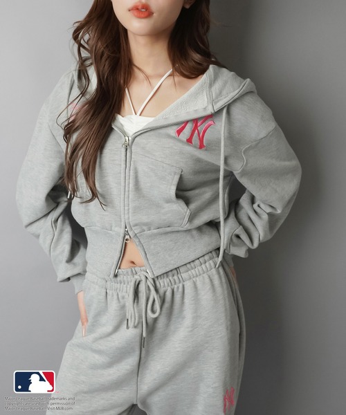 海外Sサイズ ドジャース ジップアップパーカー レディース MLB公式 NEW ERA ニューエラ パーカー プルオーバー レディース MLB