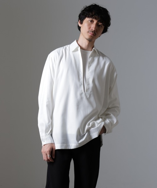 NANO universe（ナノ・ユニバース） シャツ ドレープスキッパーシャツ