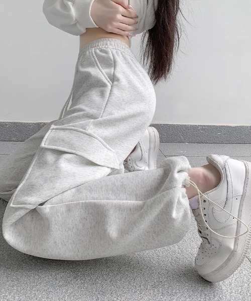 me+em select グレー カーゴパンツ スウェット カーゴスウェット SWEATPANTS
