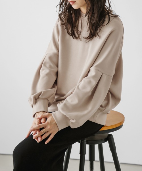 トップス ドロップショルダー バルーンスリーブ 長袖 S/XL SUGAR BISKET tシャツ ドロップショルダーバルーンスリーブ