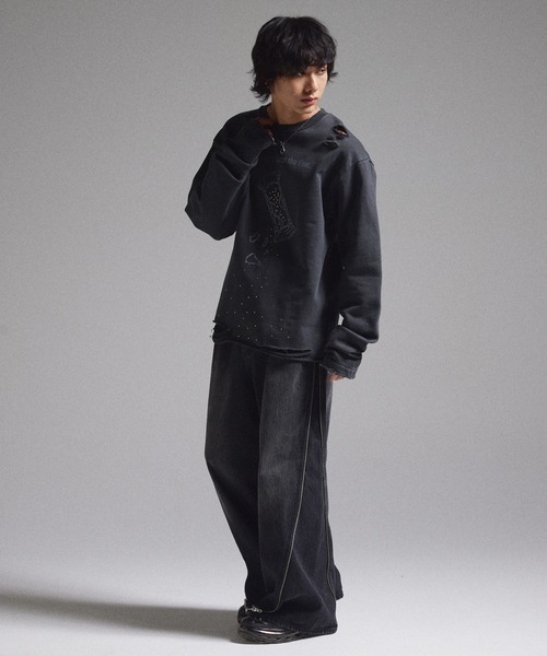 GRANCY トレーナー スウェット 「GRANCY」LinestoneDesign