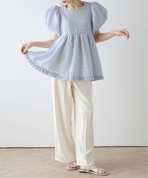 「AMELY」 「La-gemme」半袖ブラウス フリー パープル レディース Yahoo!オークション - 「AMELY」 「La-gemme」半袖ブラウス