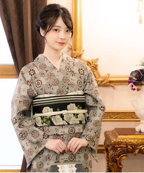 KIMONOMACHI 着物 レディース 洗える着物 単品 袷着物 M/L サイズ