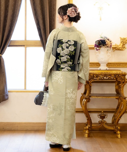 508mk29〇洗える着物！ 裂取り文 小紋 亀甲 青海波 花唐草〇美品 売切値下げ】508mkf30△洗える着物！花唐草柄 パステル系 小紋