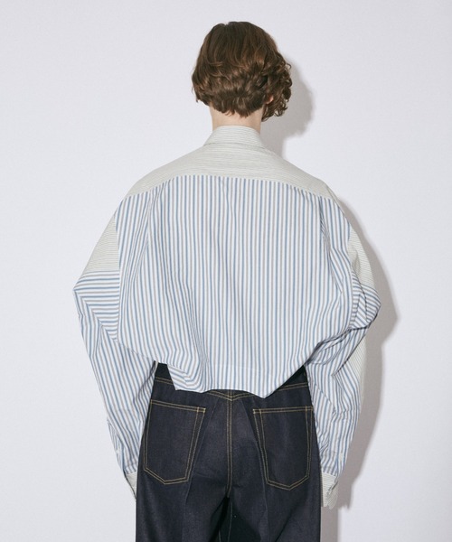 ブラウス シャツ ビューティフルピープル beautiful people double-front        finx stripe shirt double-front finx stripe shirt（シャツ/ブラウス）｜beautiful