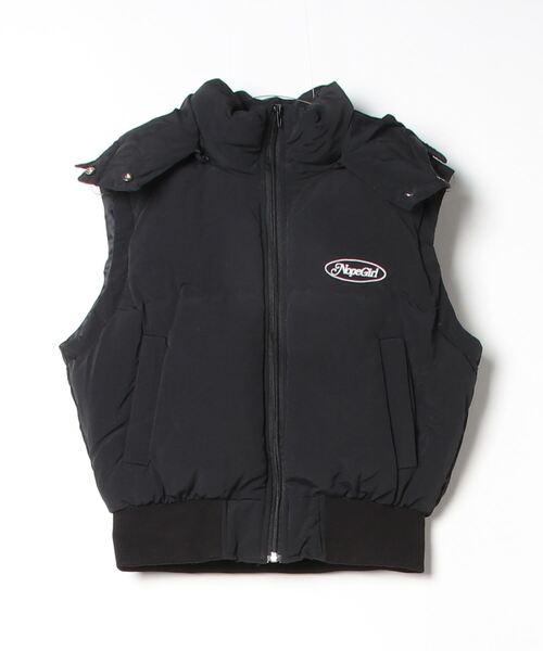 ベスト ジレ Hood Puffer down vest レディース