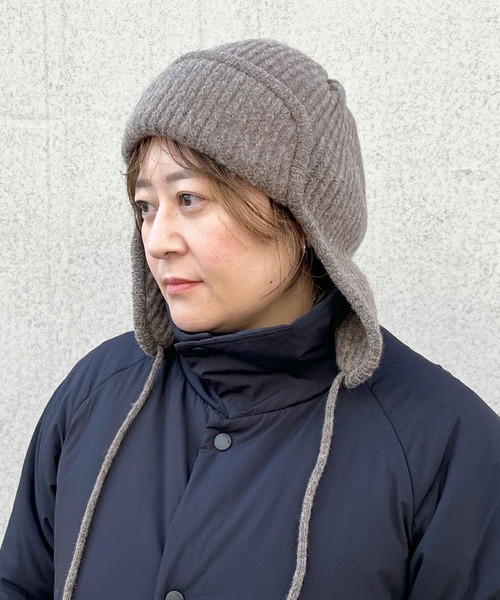 ニット帽 ニットキャップ 「Soelilas」Rib Knit Flight Cap