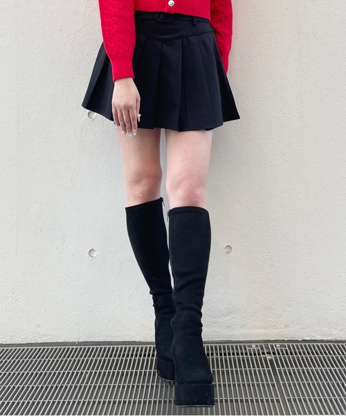 【THEAIRTOWN】ウェスタンベルトプリーツスカート♡ one way スカート 太ベルトプリーツスカート : ZOZOTOWN Yahoo