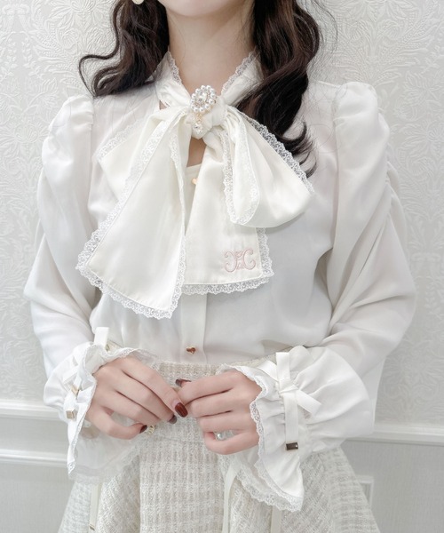 ヴィンテージ ビーズ 刺繍 ブラウス ヴィンテージサテンブラウス | kawaii | axes femme online shop