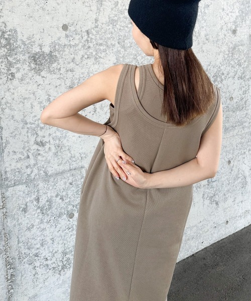 ワンピース 「サイズ展開あり」アメスリレイヤードワンピース