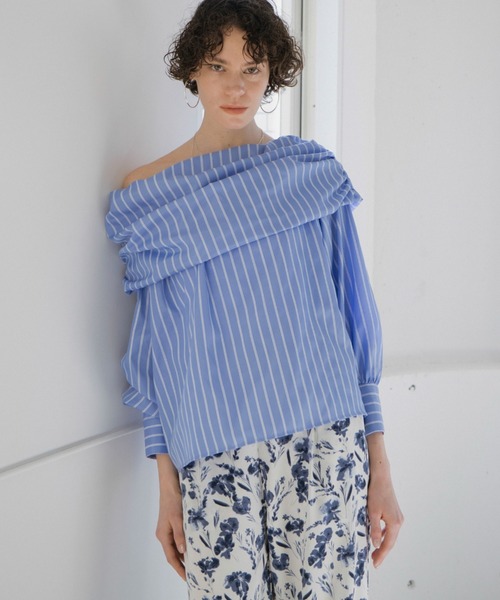 Doux archives ストライプシャツ【新品未使用タグ付き】 ドゥ アルシーヴ DOUX ARCHIVES スキッパーストライプシャツ