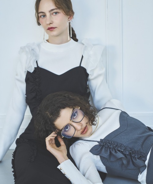 【期間限定:お値下げ】et.UNIVER フリルセットアップ Sサイズ AND COUTURE セットアップ アシメフリルセットアップ レディース