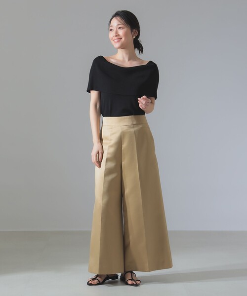 BEAMS ビームス 今期オフショルダー ノースリーブ プルオーバーニット Demi-Luxe BEAMS ニット セーター オフショルダー ノースリーブ