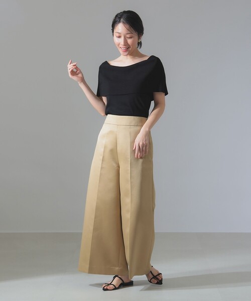 「Demi-Luxe BEAMS」 ノースリーブニット ONE SIZE ベージュ レディース Demi-Luxe BEAMS ニット セーター オフショルダー ノースリーブ