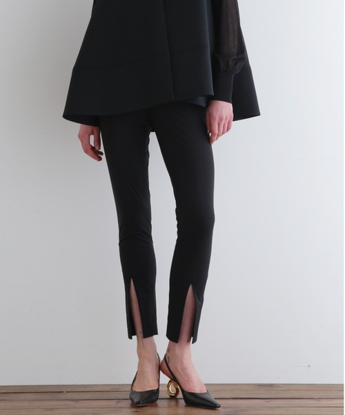 Le PHIL 新品　タグ付きスリットパンツ LE PHIL パンツ 2WAYツイルフロントスリットパンツ レディース