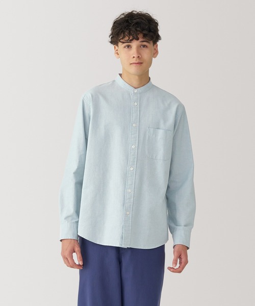 無印　リネンスタンドカラー長袖シャツ3枚セット XL 無印 リネンスタンドカラー長袖シャツ3枚セット XL 紳士 リネン