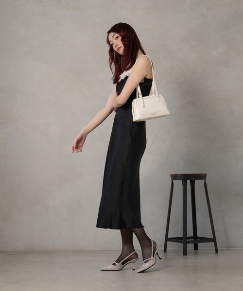 CHARLES & KEITH エノラロンゲイティッドハンドルバッグ CHARLES ＆ KEITH トートバッグ Enola エノラ キャンバス