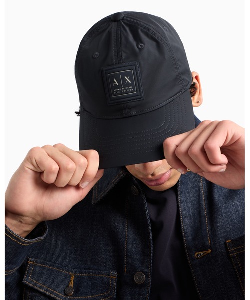 ☆国内即発☆クーポン発行可☆ARMANI EXCHANGE 帽子/キャップ ARMANI EXCHANGE キャップ ゴムロゴ アルマーニエクスチェンジ