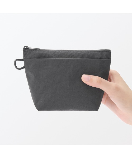 【まる様ご購入専用】日本館 ポーチ 他（黒） 無印良品（MUJI） ポーチ リンクルナイロン マチ付きポーチ S 約16