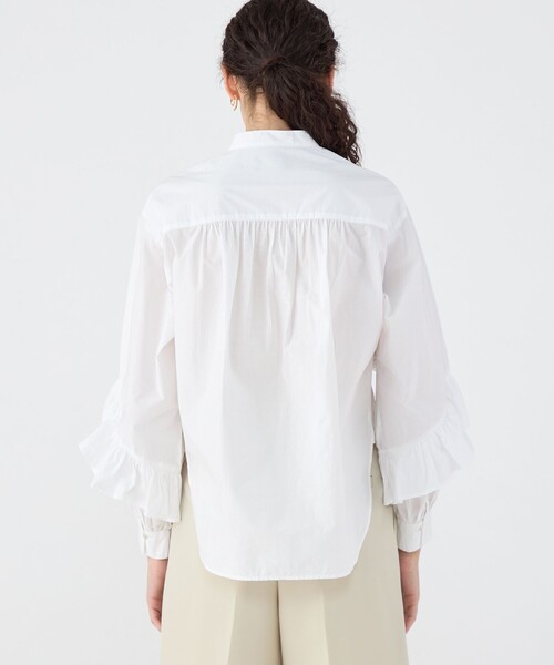 ブラウス シャツ 「別注」ne Quittez pas BLACK TIERED FRILLED コットンシャツ レディース 別注】ne Quittez pas BLACK FRILL COLLAR シャツ