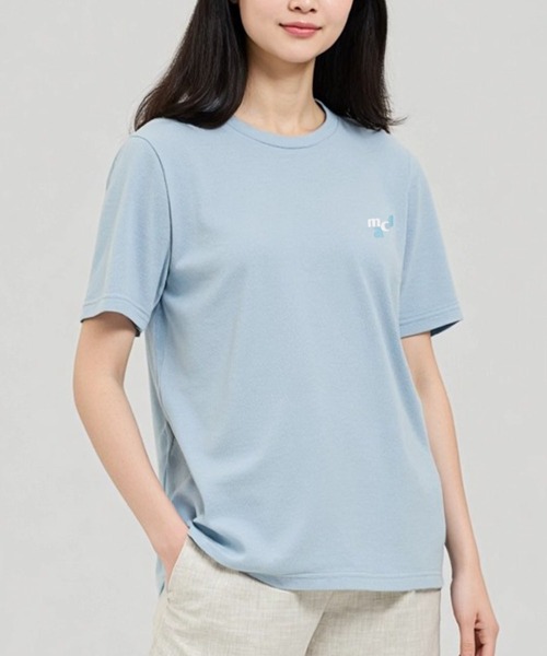 marie claire ドット柄 半袖シャツとスカートセット(Lサイズ) 美品】marie claireマリクレールビスL ネイビー ドット柄半袖