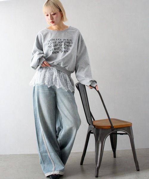 トップス pei アシンメトリードレープロングスリーブトップス – poláura OFFICIAL