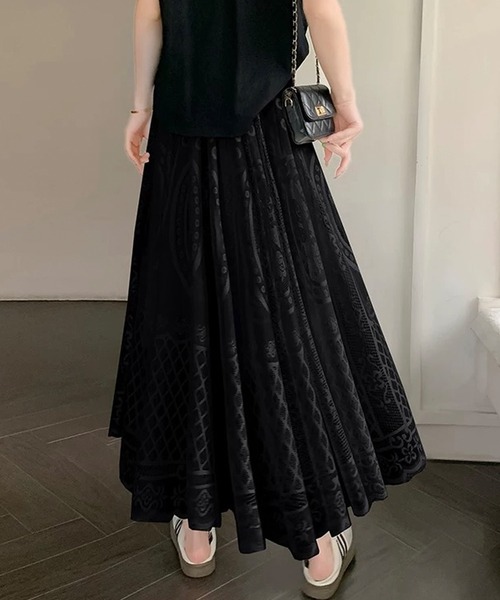 shopnikoniko(ショップにこにこ) ロング スカート 総レーススカート shopnikoniko(ショップにこにこ) ロング スカート 総レーススカート