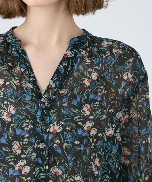 MACPHEE◆25SS/ガーデンプリントスキッパーブラウス/ブラウス/36/コットン/12-01-52-01304// MACPHEE ブラウス シャツ ガーデンプリント スキッパーブラウス