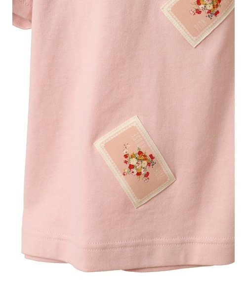 PINK HOUSE 刺繍パッチワーク 半袖Tシャツ オリジナルチェックパッチワークTシャツ｜ピンクハウス