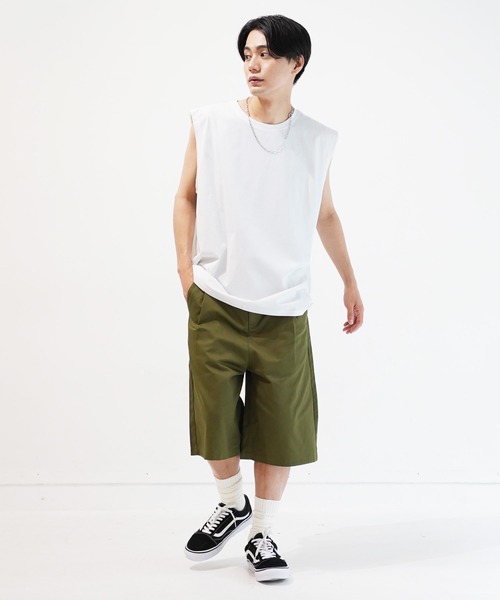 Beno（ビーノ） ハーフパンツ パンツ コットンツイルバギーショーツ