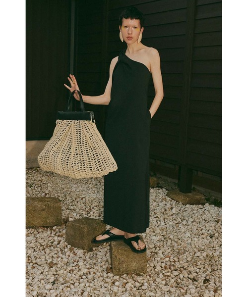 OMMO（オーエムエムオー） ワンピース BRAID ONE SHOULDER DRESS