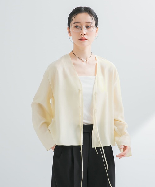 ブラウス シャツ フロントリボンシアージャケット レディース URBAN RESEARCH ブラウス シャツ フロントリボンシアー