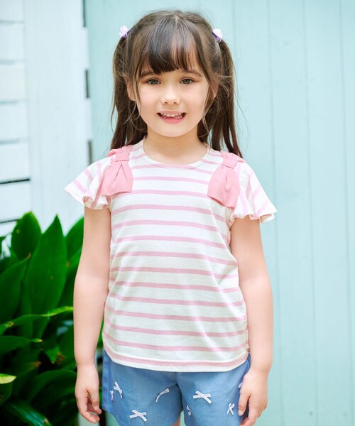 ANY（エニィ） tシャツ ひんやりクール 肩リボンTシャツ キッズ 子供服
