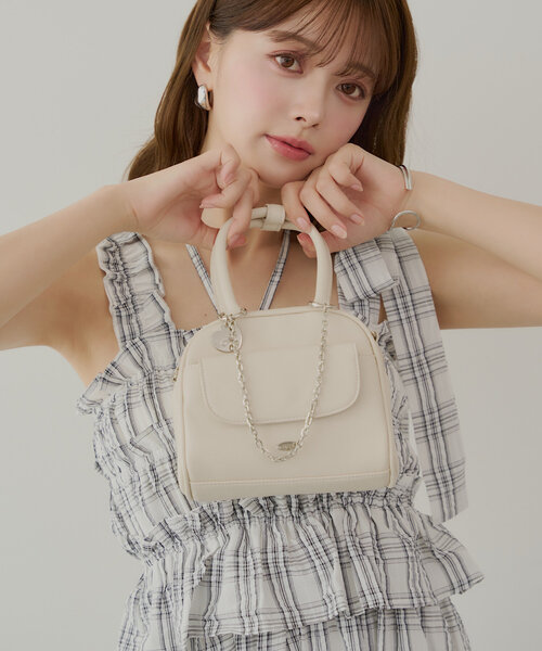 ☆新品未使用『MORADITO/PARIS「ハンド・ボストンバッグ」』 パル PAL 【Chico】ラウンドハンドルボストンバッグ （black
