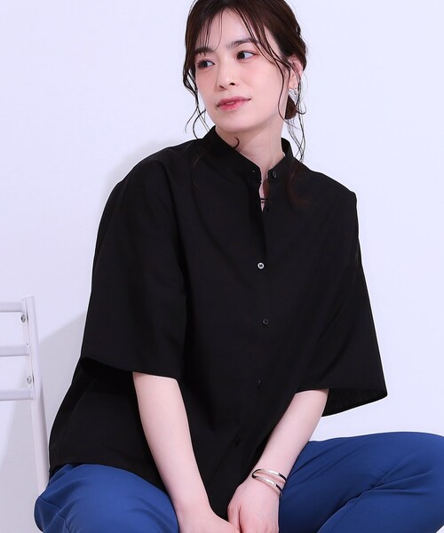 La petite fleur5分袖ブラウス SHOO・LA・RUE（シューラルー） ブラウス シャツ 「洗える/5分袖」イン