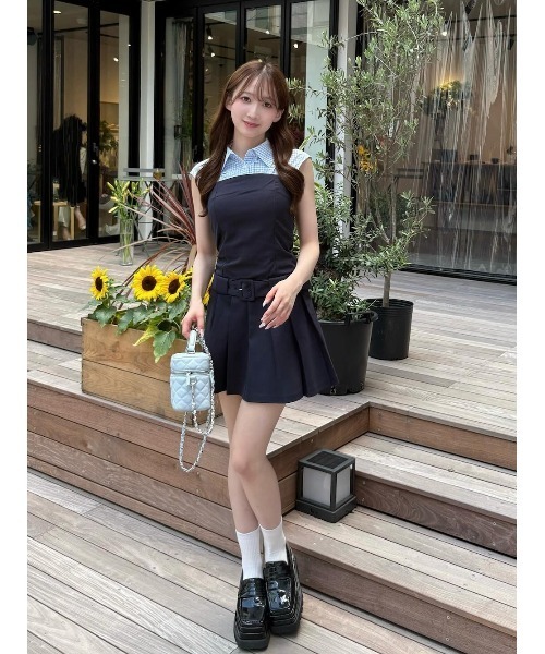 Darich レイヤードベアミニワンピース ネイビー FLサイズ レイヤードベアミニワンピース（ワンピース）｜Darich