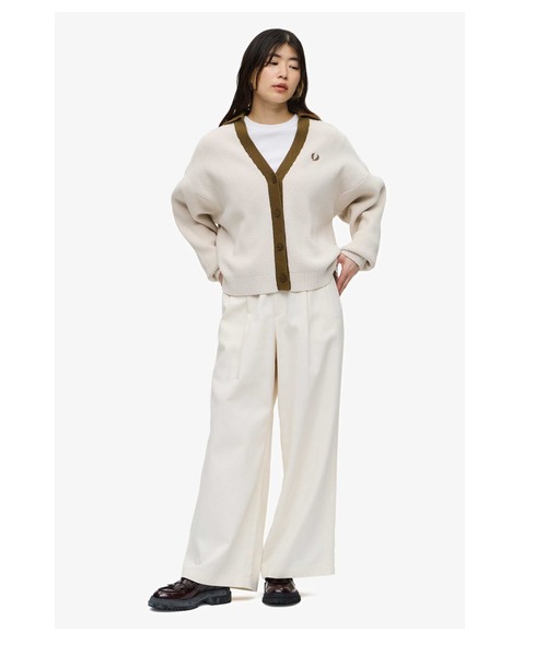 「FRED PERRY」 ニットカーディガン 10 ベージュ レディース FRED PERRY 「FRED PERRY」 ニットカーディガン 10 ベージュ