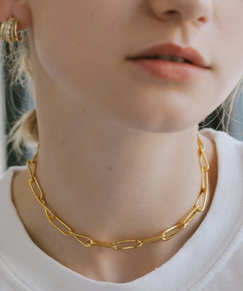 HERMES 稀少 チェーン ネックレス 洗練シルバー ヘリオス Helios HELIOS / Helios Square chain necklace - GIGI Jewelry
