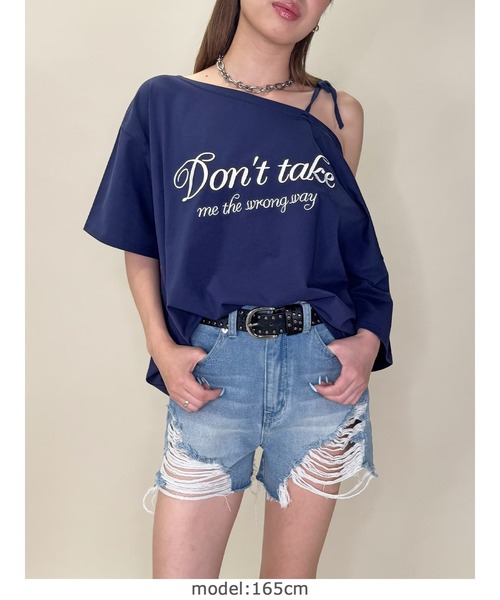 EGOIST（エゴイスト） tシャツ 半袖 ロゴワンショルカットソートップ
