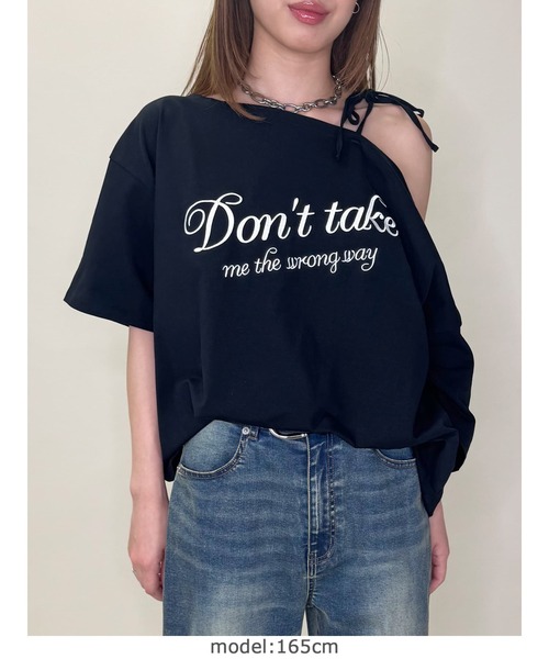 EGOIST（エゴイスト） tシャツ 半袖 ロゴワンショルカットソートップ